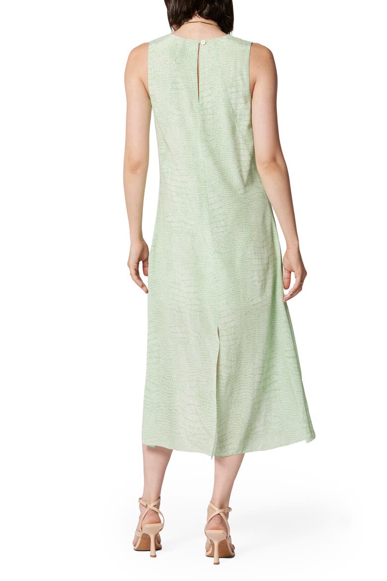 Alice Silk Dress, Alternate, color, NATURE WHITE AND JADESHEEN