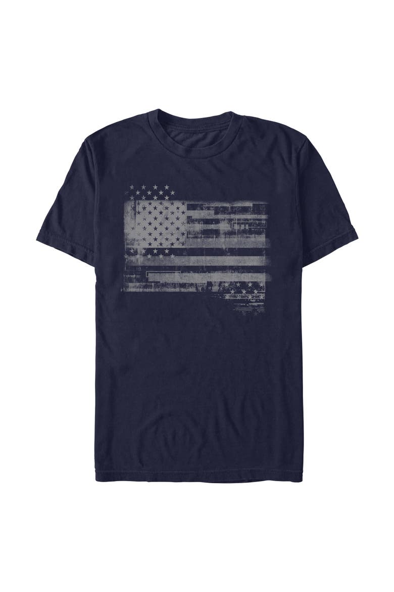 Men's Monochromatic American Flag Short Sleeve Graphic T-Shirt, Main, color, Navy Blue