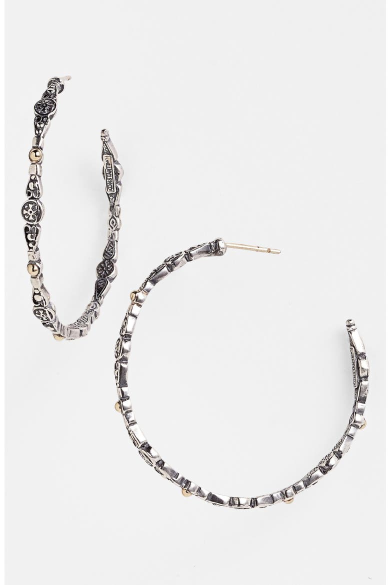 'Classics' Medium Hoop Earrings, Main, color, SILVER