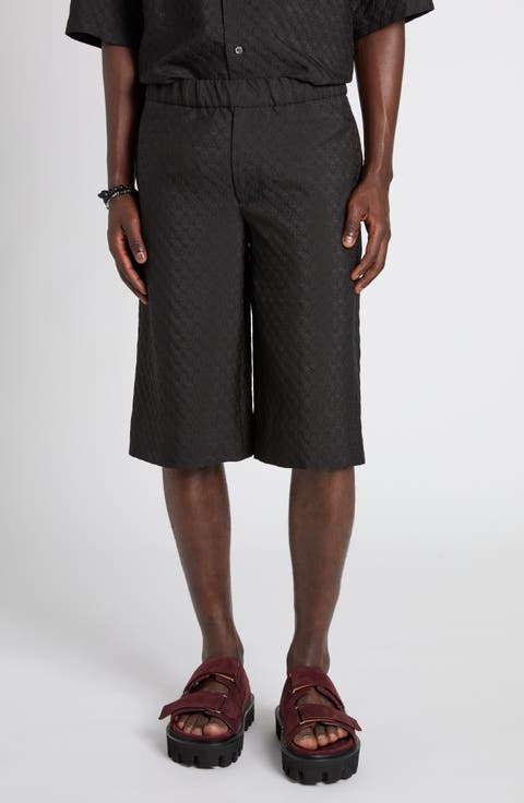 Skull Jacquard Satin Shorts