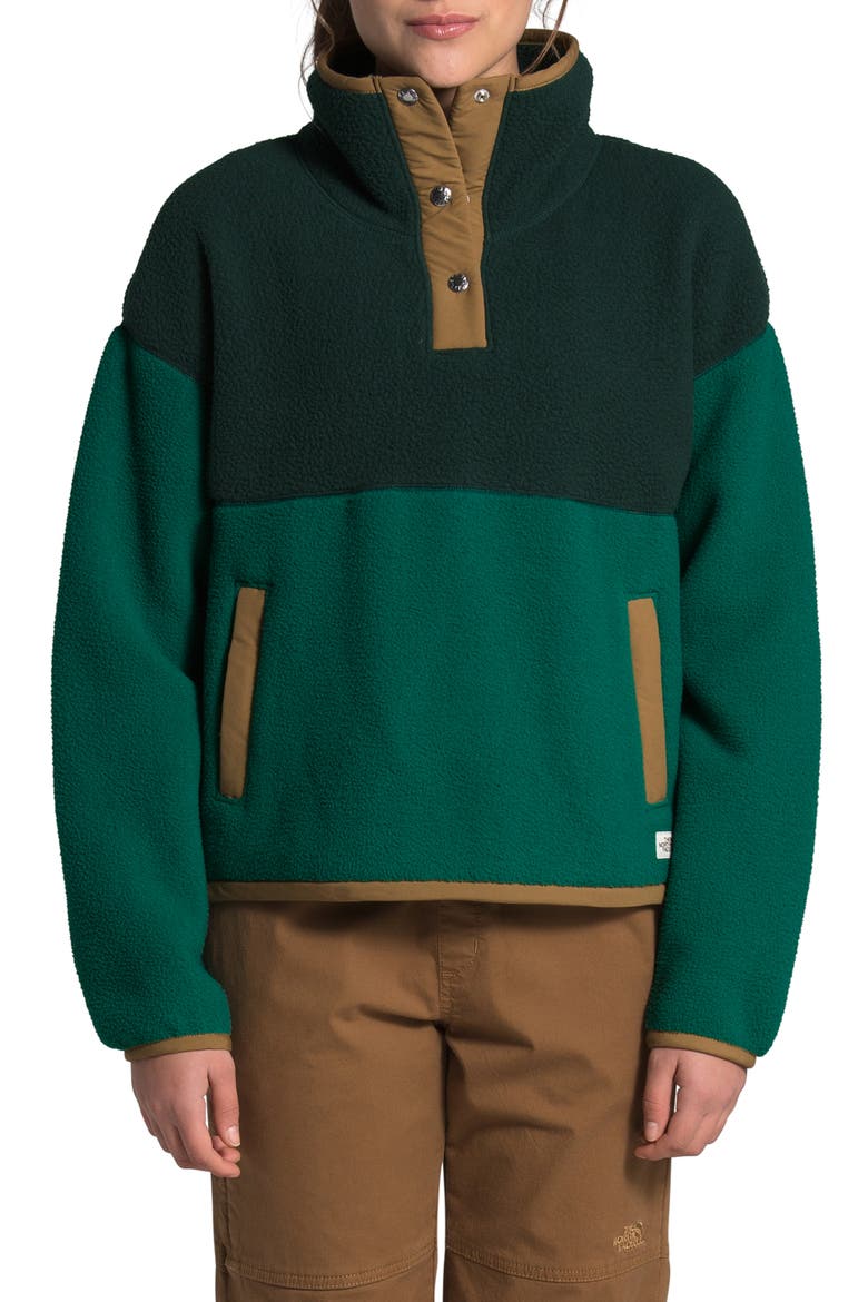 Cragmont Fleece Pullover Jacket, Main, color, SCARAB GREEN/EVERGREEN