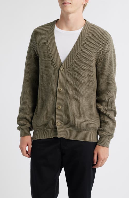 ALEX CRANE Bay Organic Cotton V-Neck Cardigan in Pine  product