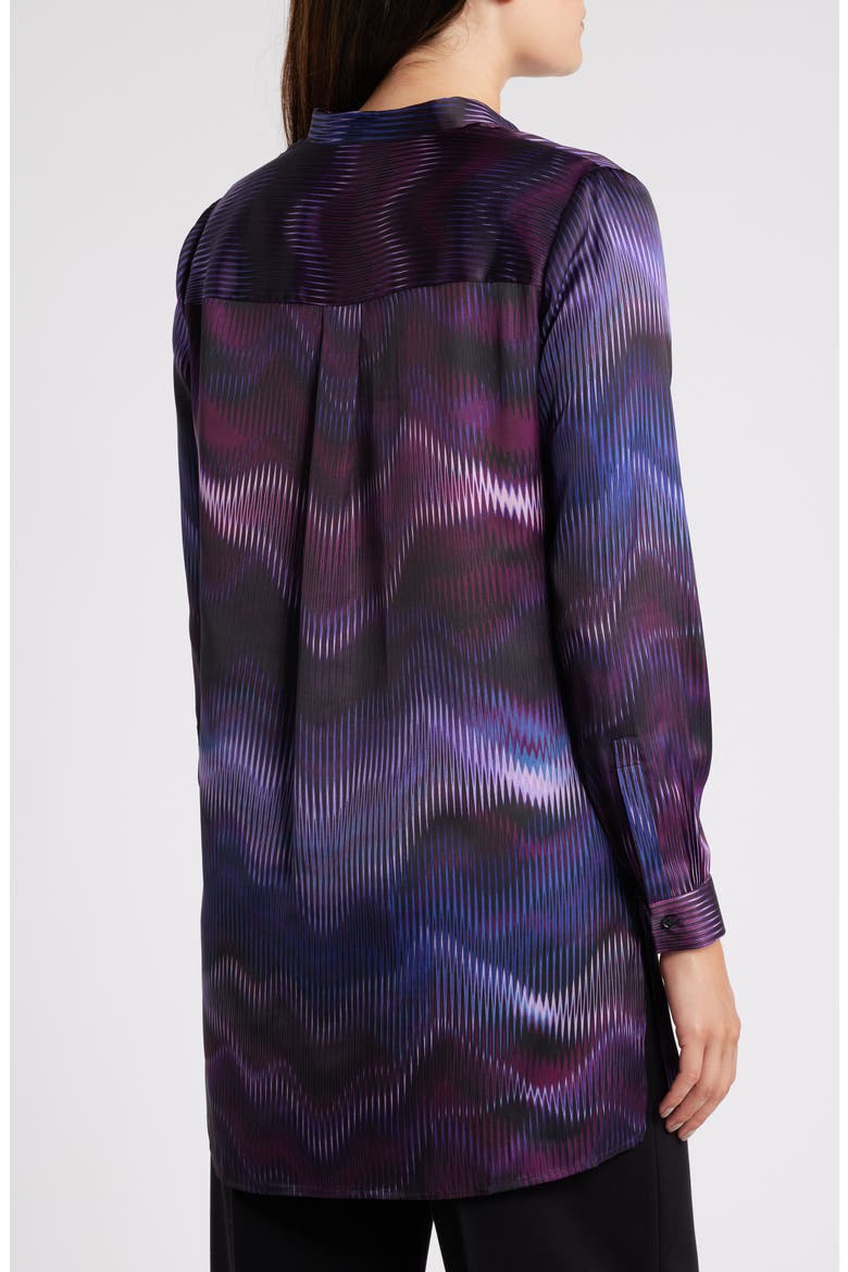 Abstract Print Tunic Top, Alternate, color, DEEP PLUM MULTI