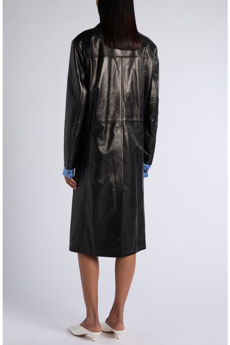 Nappa Leather Coat, Alternate, color, 1010 DOUBLE BLACK