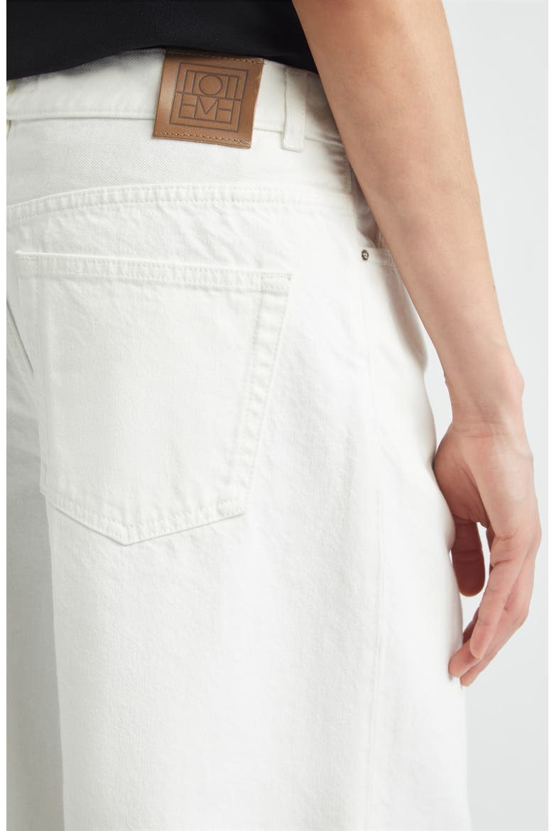 Organic Cotton Denim Bermuda Shorts, Alternate, color, WHITE