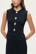 Nocturne Embellished Sleeveless Knit Top