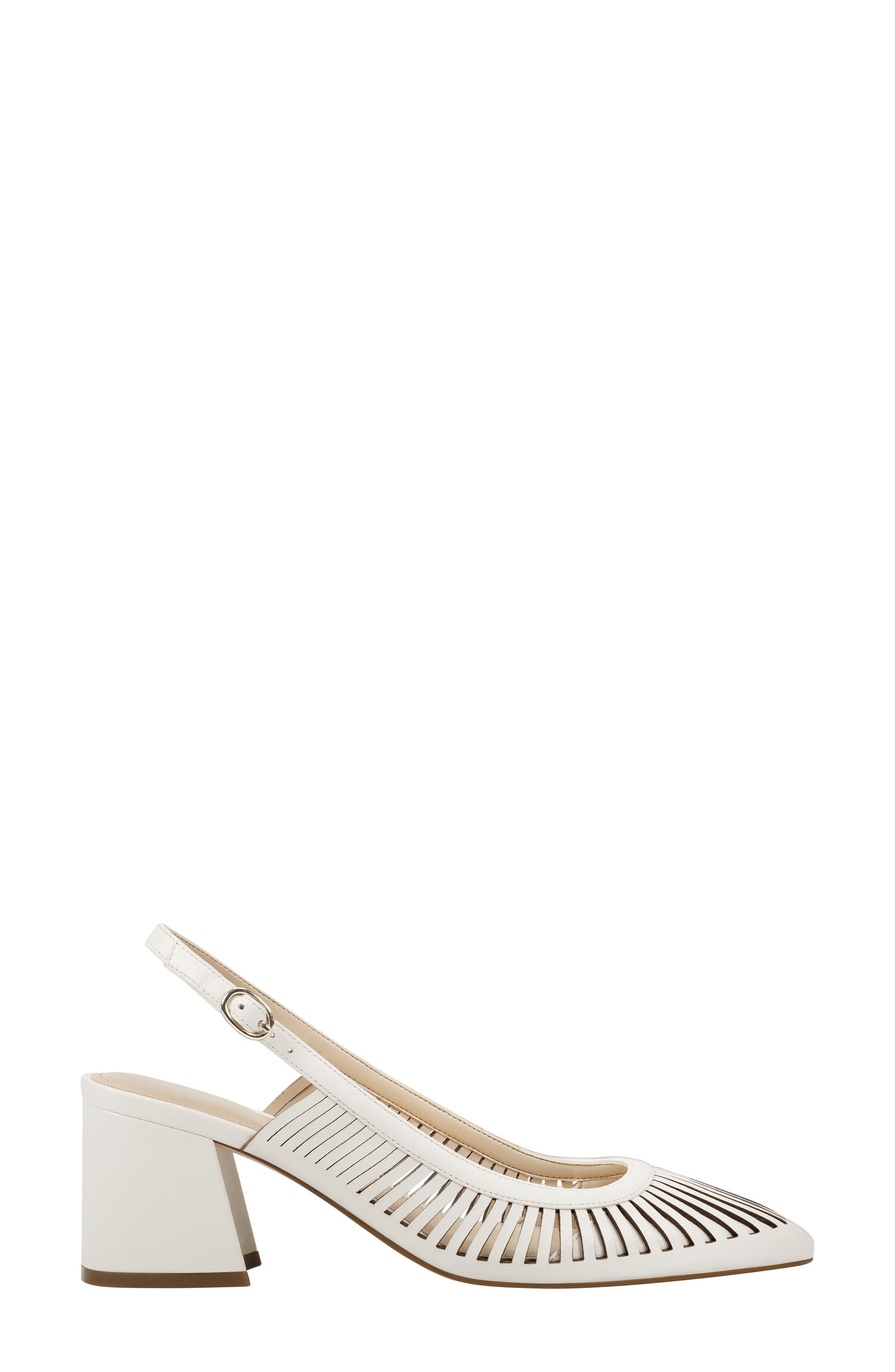 Zabie Slingback Pointed Toe Pump, Alternate, color, CHIC CREAM LEATHER