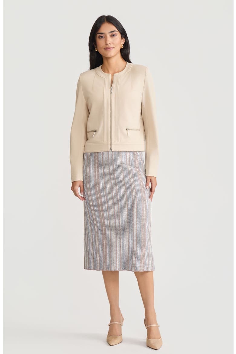 Heritage LuxeStretch Ponte Sport Jacket, Alternate, color, Biscotti