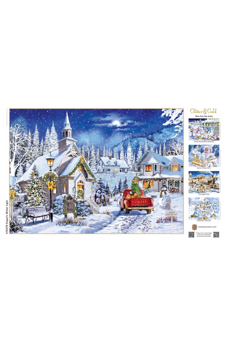 Chapel's Winter Light 1000pc Puzzle, Alternate, color, Multicolor