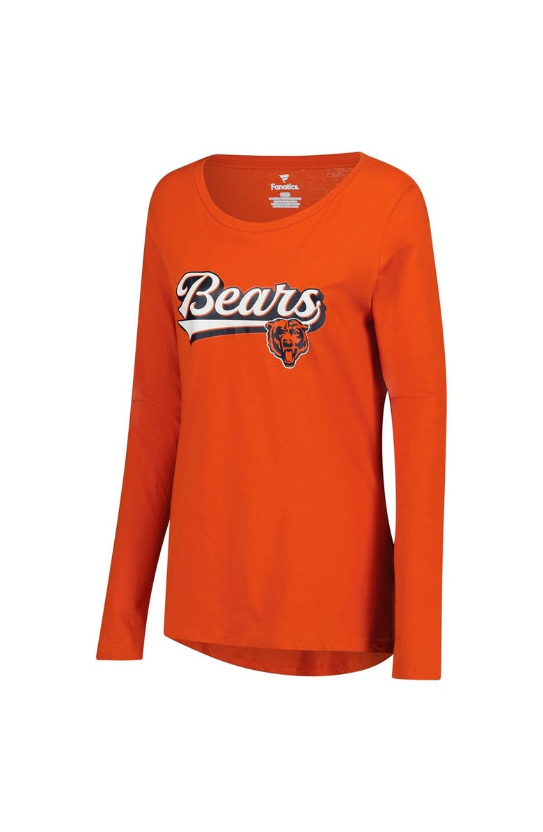 FANATICS Women's Fanatics Orange Chicago Bears Tail Sweep Long Sleeve T-Shirt, Alternate, color, Orange
