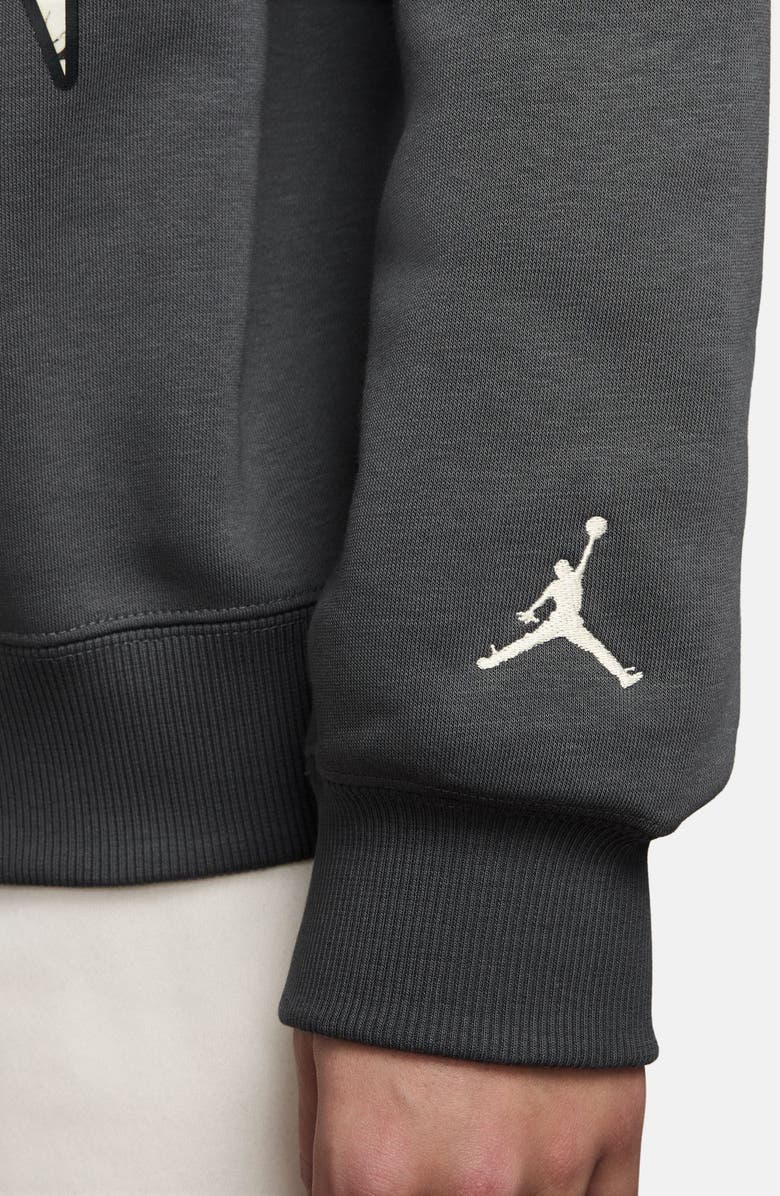 Jordan x Realtree Brooklyn Fleece Graphic Crewneck Sweatshirt, Alternate, color, Iron Grey/ Sail