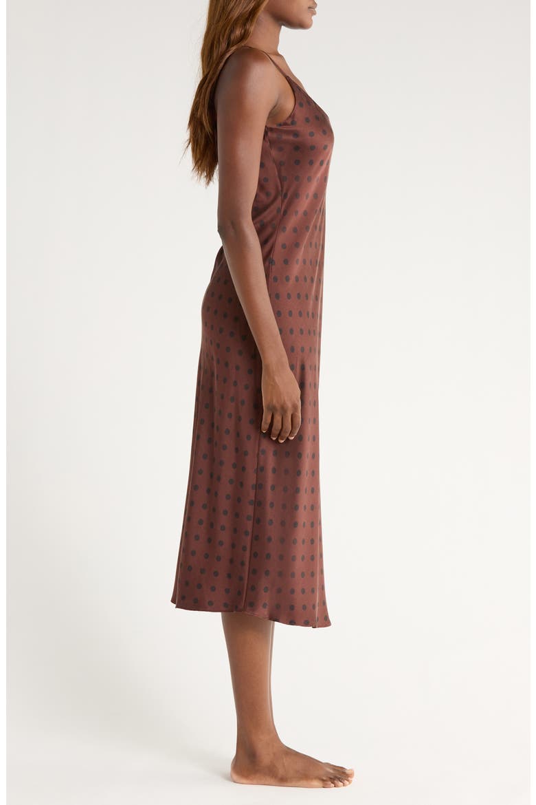 Washable Silk Slipdress Nightgown, Alternate, color, CHOCOLATE ELLIPSES