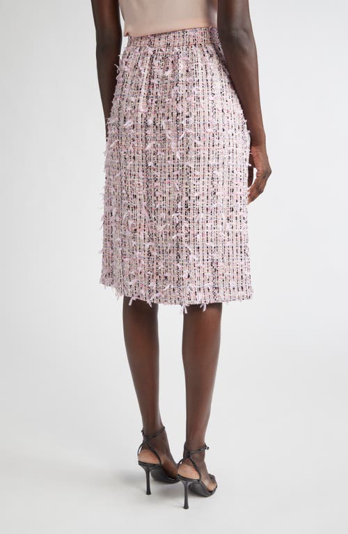 St John St. John Eyelash Tweed Skirt In Pink
