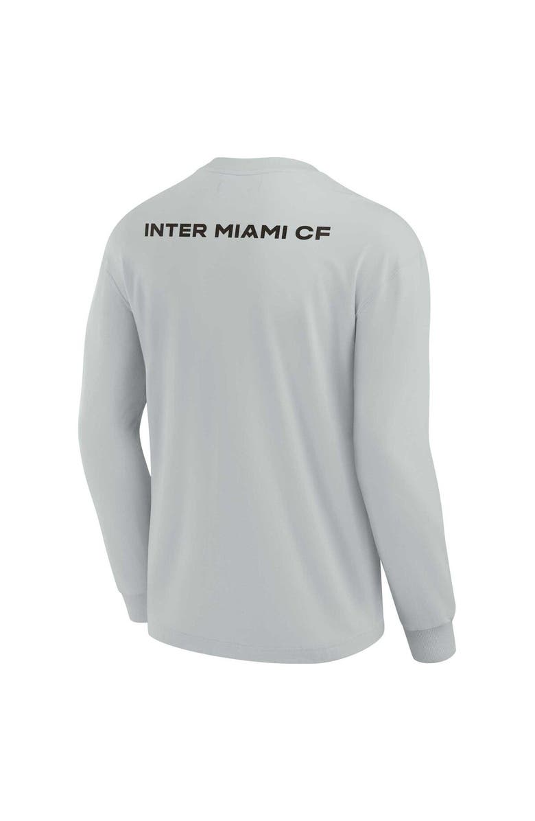 Fanatics Signature Unisex Fanatics Signature Gray Inter Miami CF Elements Super Soft Long Sleeve T-Shirt, Alternate, color, Gray