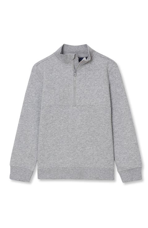 Boys Long Sleeve Fleece Quarter Zip