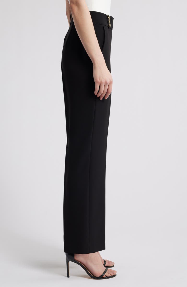 Elie Tahari The Paisleigh Split Hem Pants, Alternate, color, Noir
