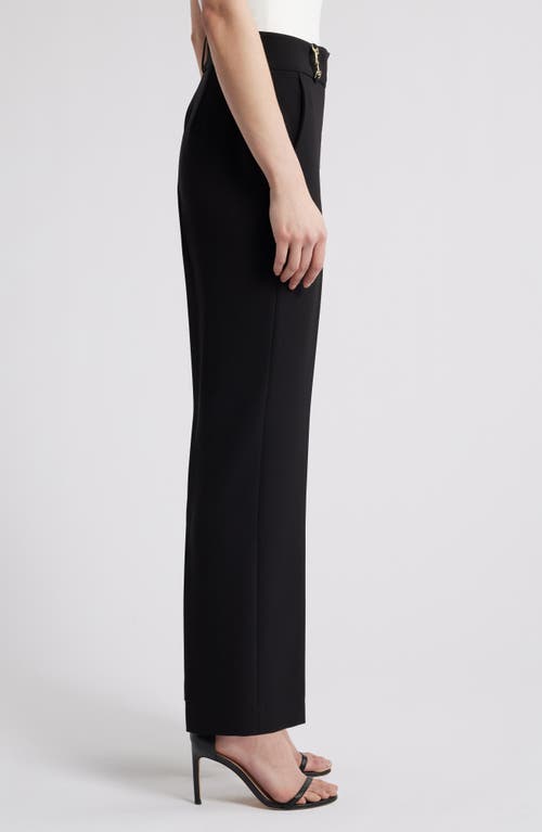 Shop Elie Tahari The Paisleigh Split Hem Pants In Noir