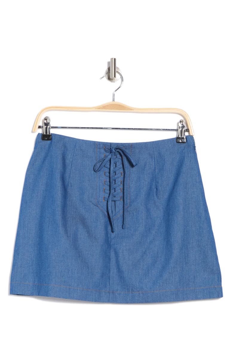 19 Cooper Chambray Miniskirt, Alternate, color, Chambray