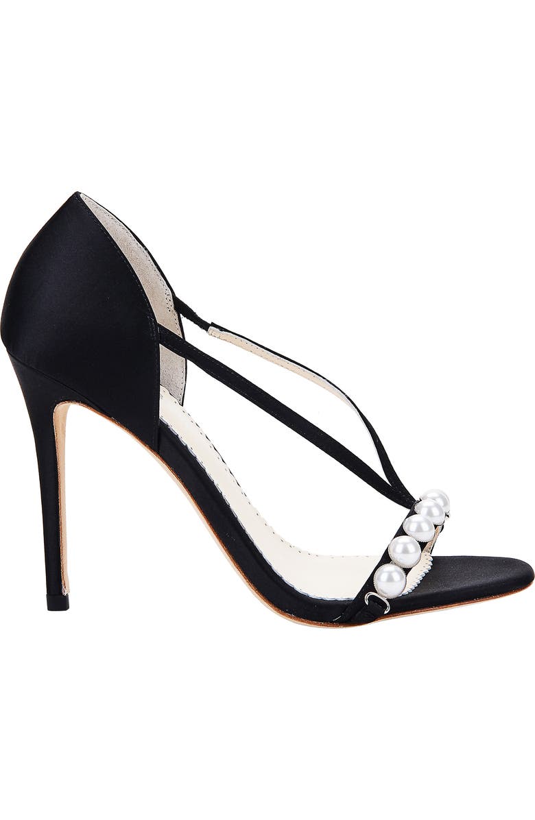 Bella Belle Pearlin Embellished Silk Sandal, Alternate, color,