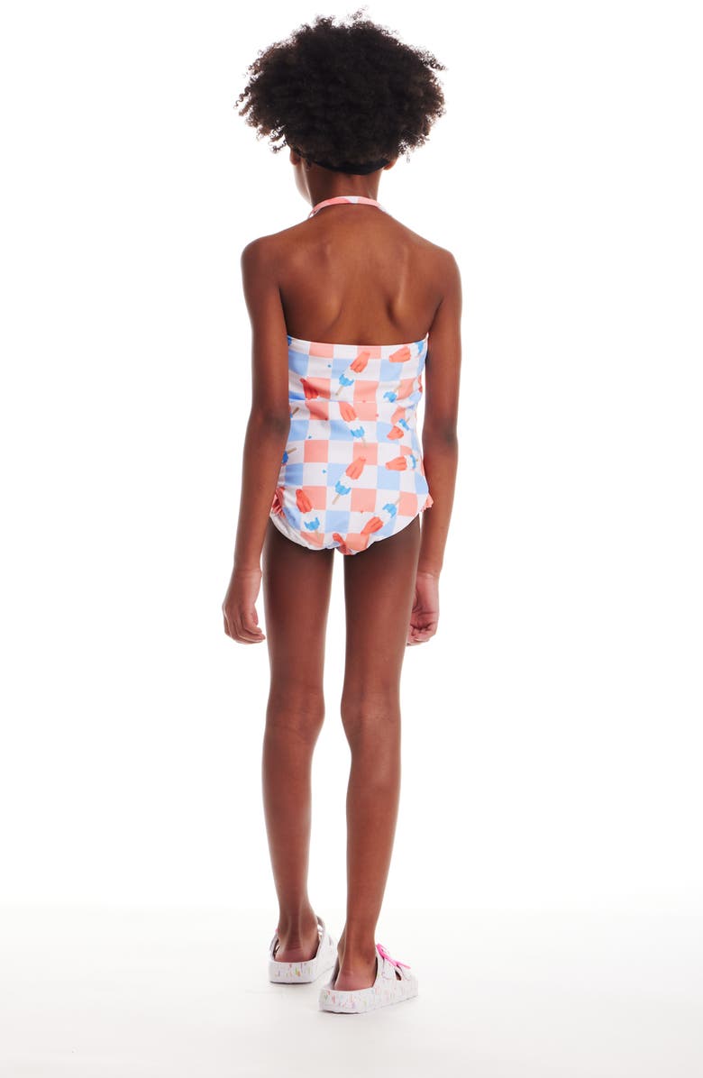 Andy & Evan Kids' Beaded Halter One-Piece Swimsuit, Alternate, color,