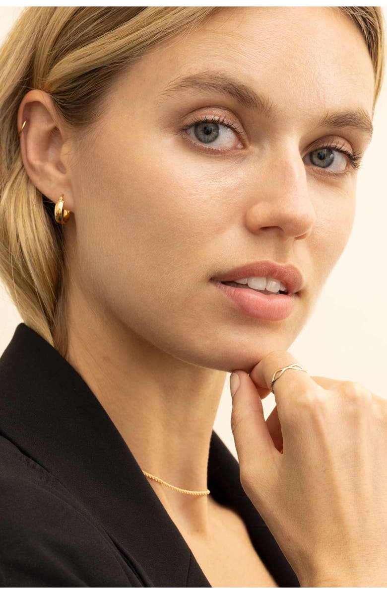 Oradina 14K Gold Forever Yours Stack Ring, Alternate, color, Yellow Gold