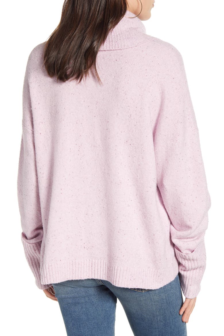 Cowl Neck Sweater, Alternate, color, PINK WINDSOME COMBO