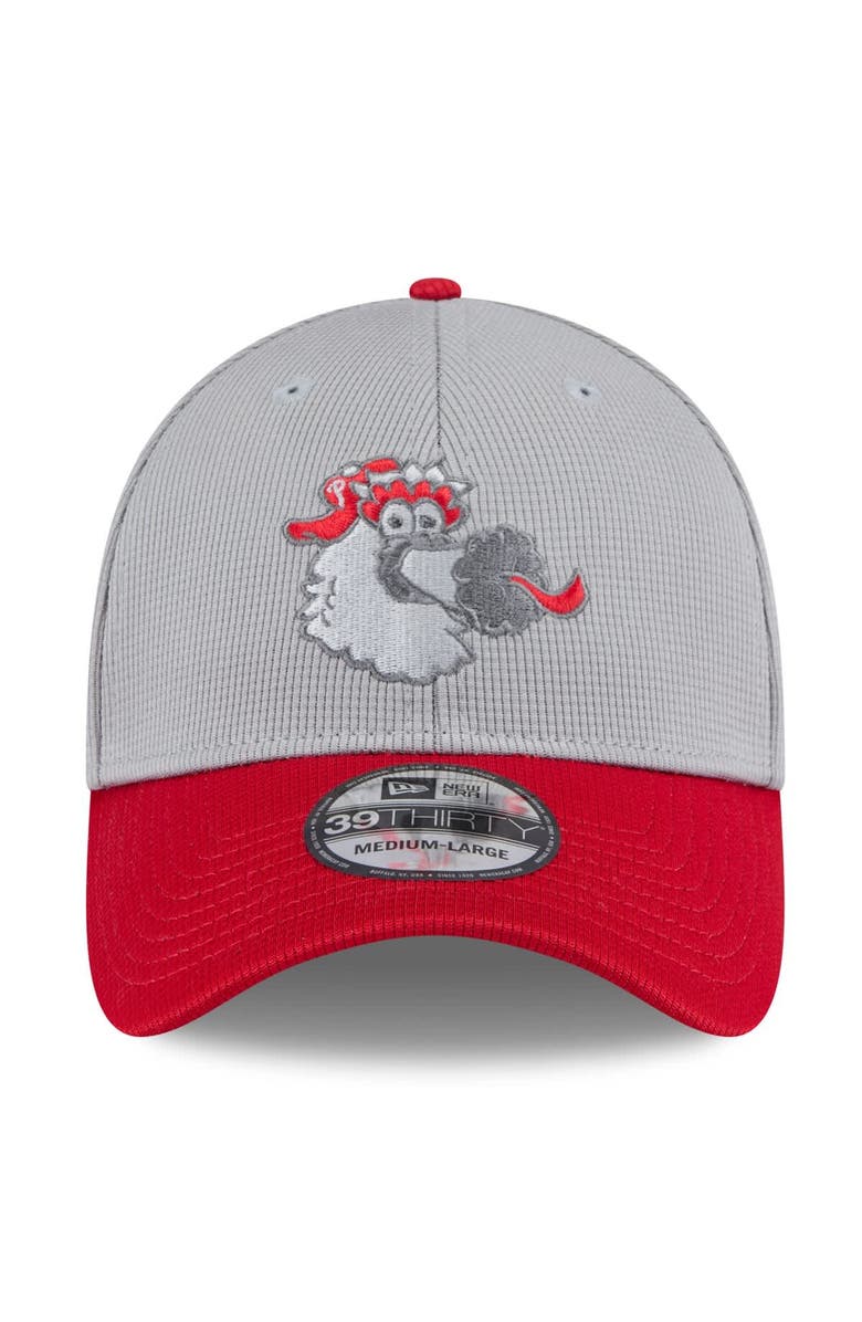 New Era Men's New Era  Gray/Red Philadelphia Phillies 2025 Batting Practice 39THIRTY Flex Hat, Alternate, color, 