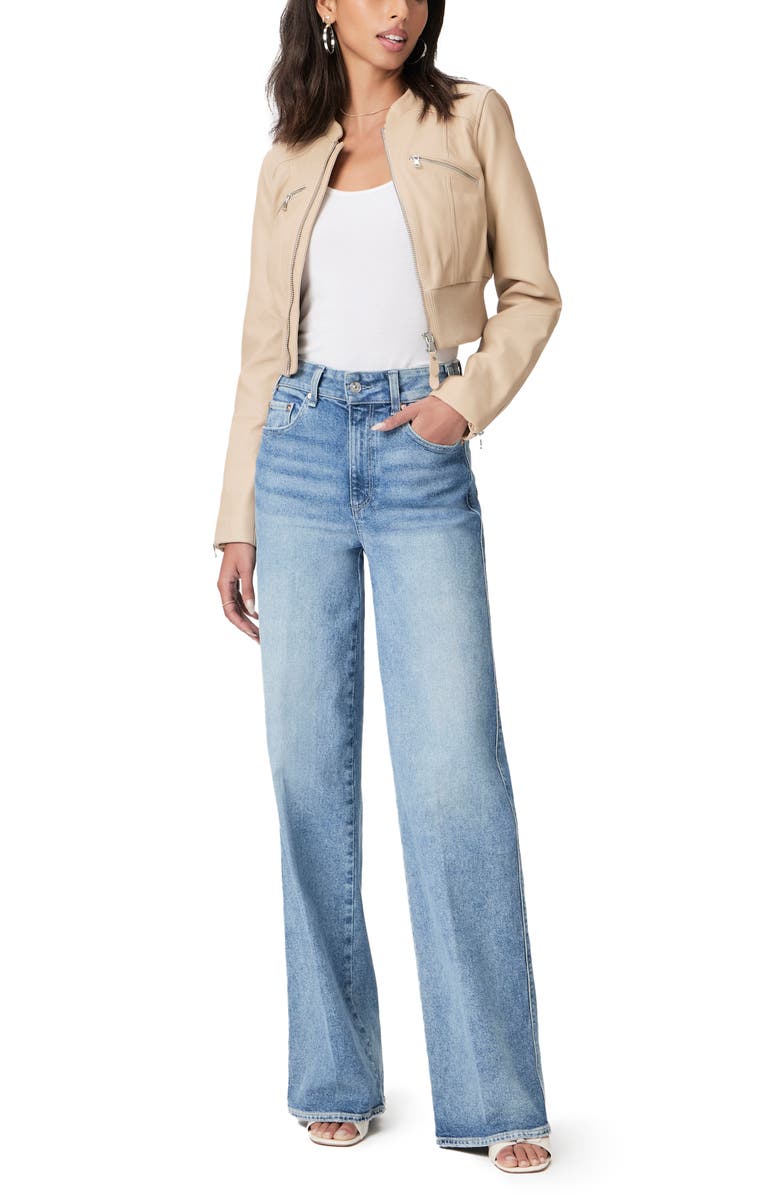 PAIGE Ameena Crop Leather Jacket, Alternate, color,