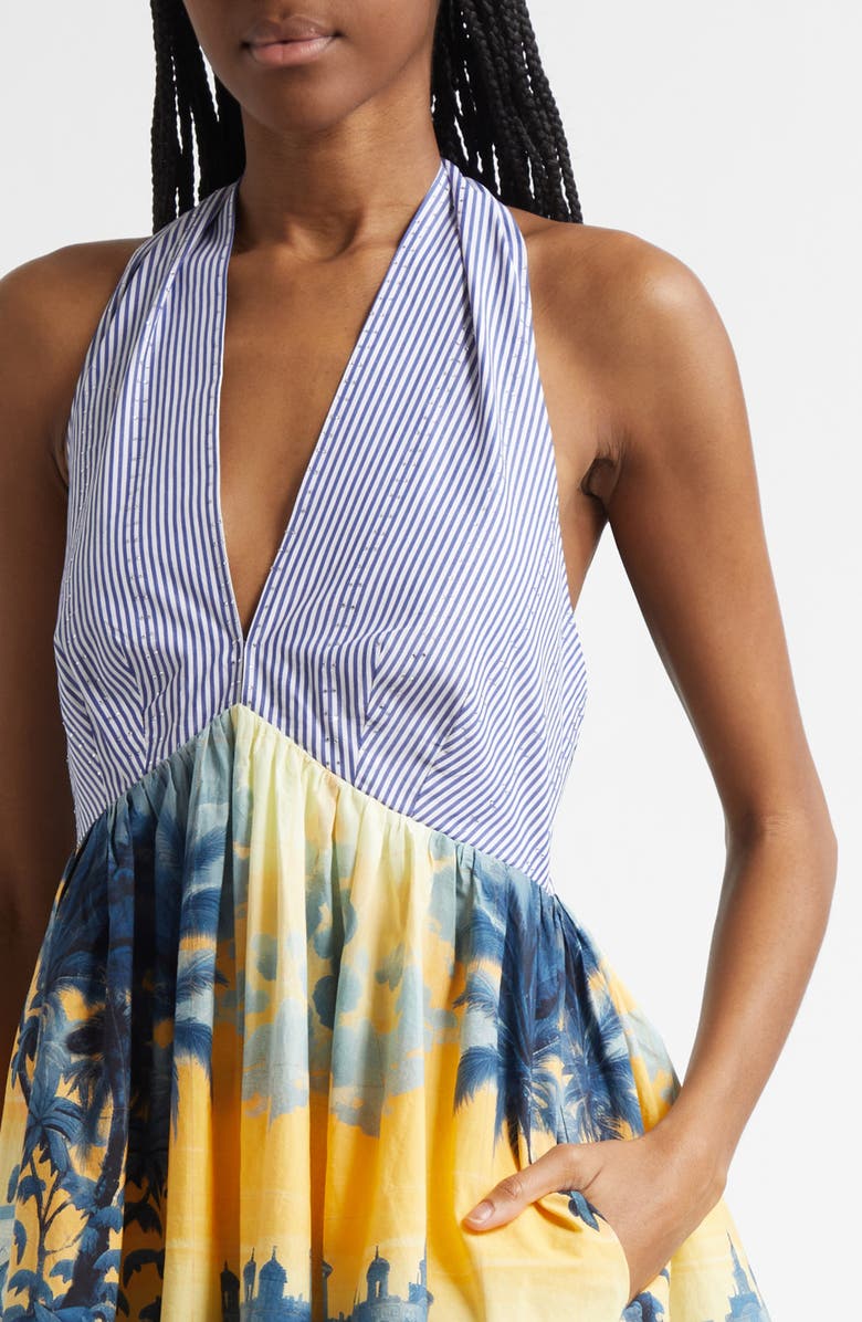 Camilla Song of Saint Anthony Cotton Halter Dress, Alternate, color, Song Of Saint Anthony