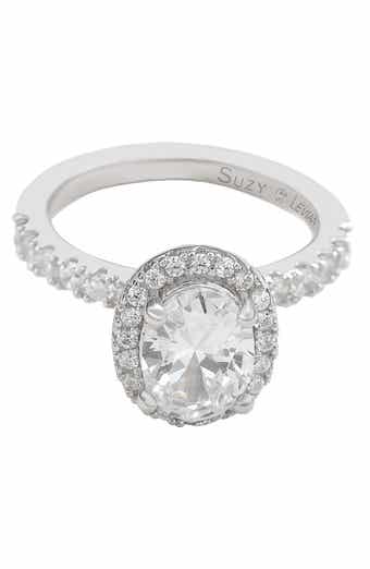 Sterling Silver Oval Cubic Zirconia Ring