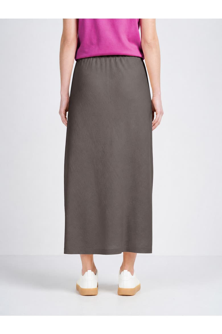 Bias Cut Linen Blend Skirt, Alternate, color, Dark Mole