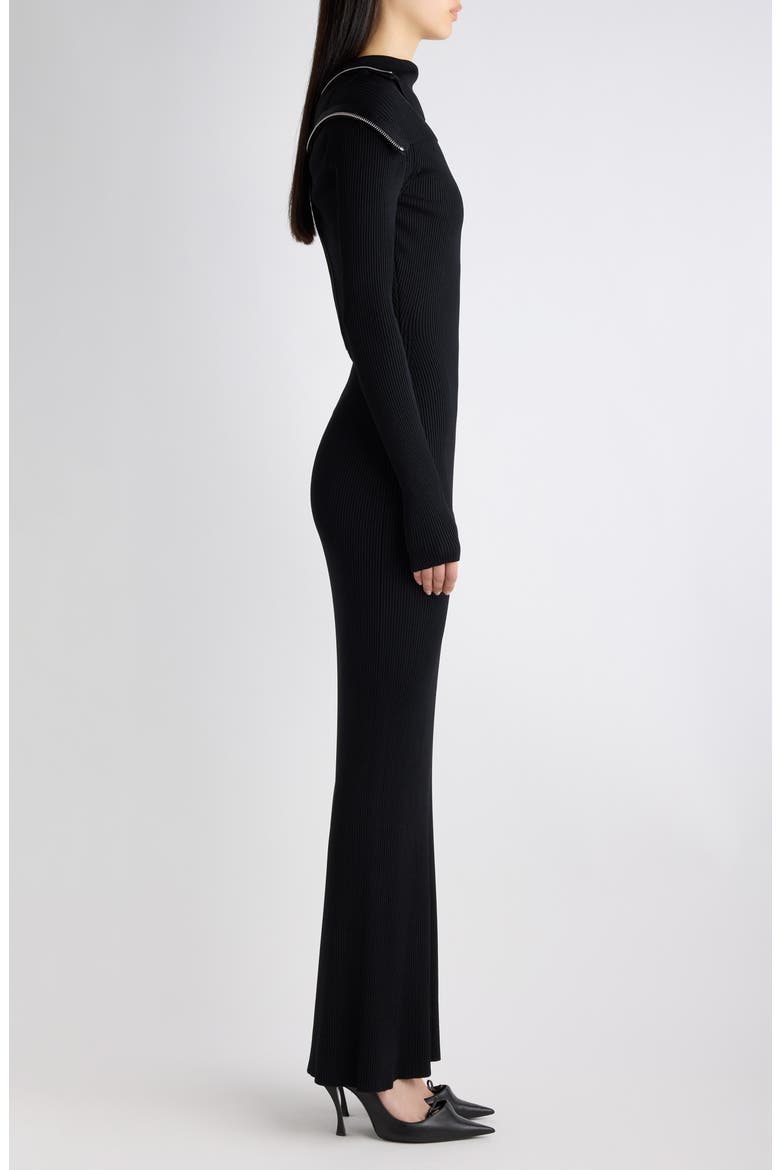 Long Sleeve Rib Maxi Sweater Dress, Alternate, color, 1000 BLACK