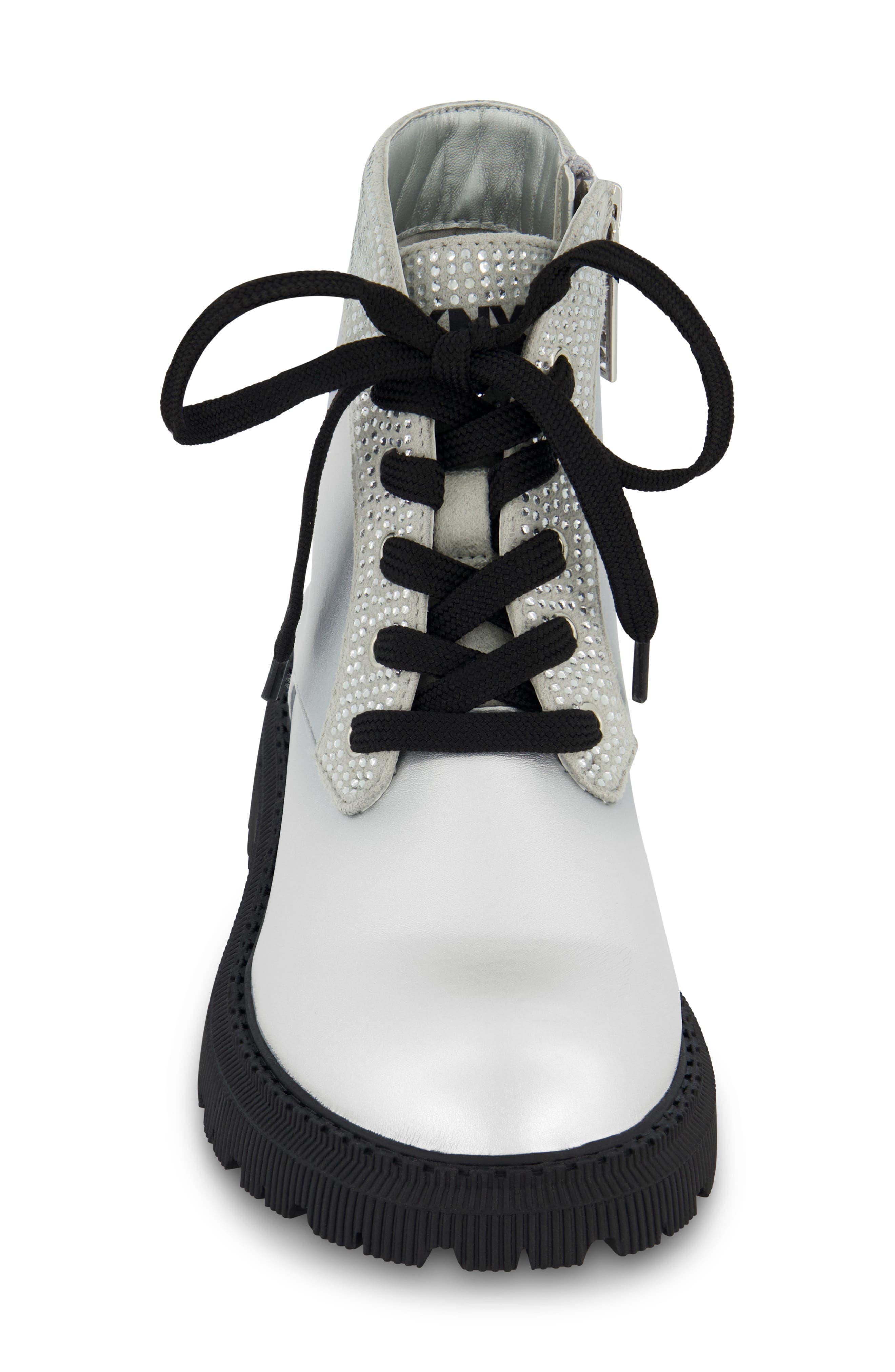 DKNY Kids' Ava Arlyn Crystal Combat Boot, Alternate, color, 