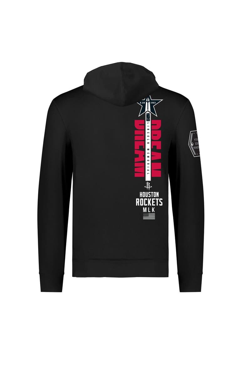 Unisex FISLL x Black History Collection  Black Houston Rockets Pullover Hoodie, Alternate, color, Black