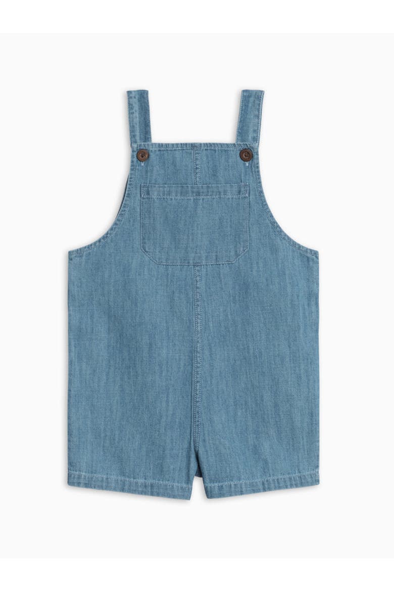 Organic Zack Chambray Overall Short, Main, color, Chambray