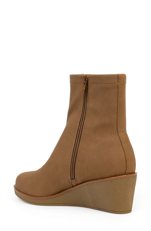 Aerosoles Binnie Wedge Bootie In Brown