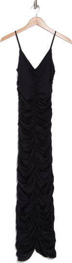 Ruched Body-Con Maxi Dress