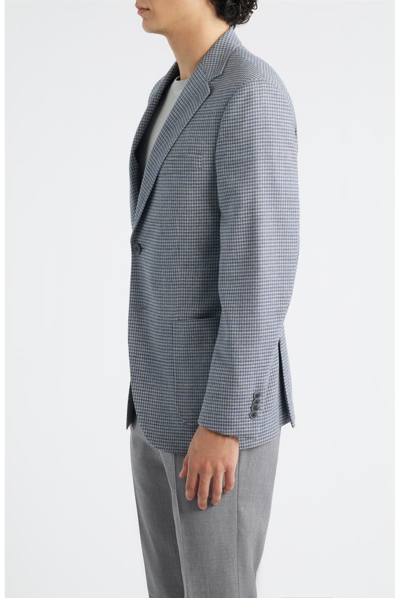 Hyperlight Soft Grey Houndstooth Check Wool & Linen Blend Sport Coat, Alternate, color, LIGHT GREY
