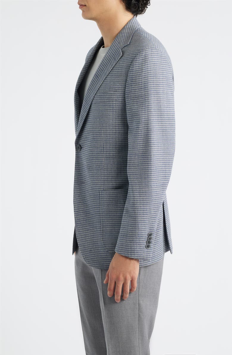 Peter Millar Hyperlight Soft Grey Houndstooth Check Wool & Linen Blend Sport Coat, Alternate, color, Light Grey