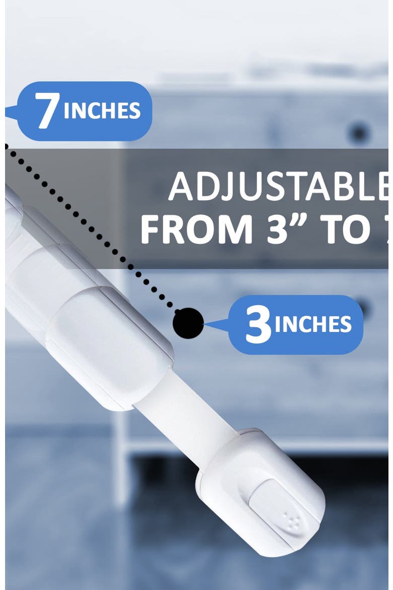 Multi-Use Safety Strap Locks Multi Use Strap Lock, Alternate, color, White 8 Pack