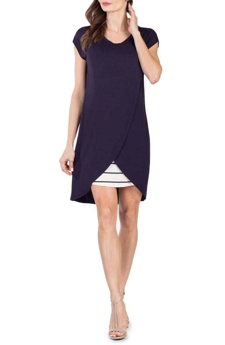 Savi Mom Lille Layered Maternity/Nursing Sheath Dress, Main, color, 