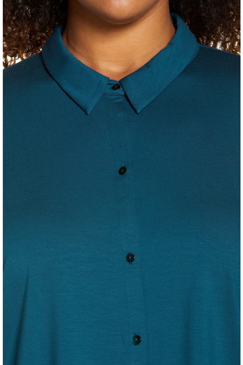 Classic Collar Stretch Jersey Boxy Shirt, Alternate, color, BLSPR