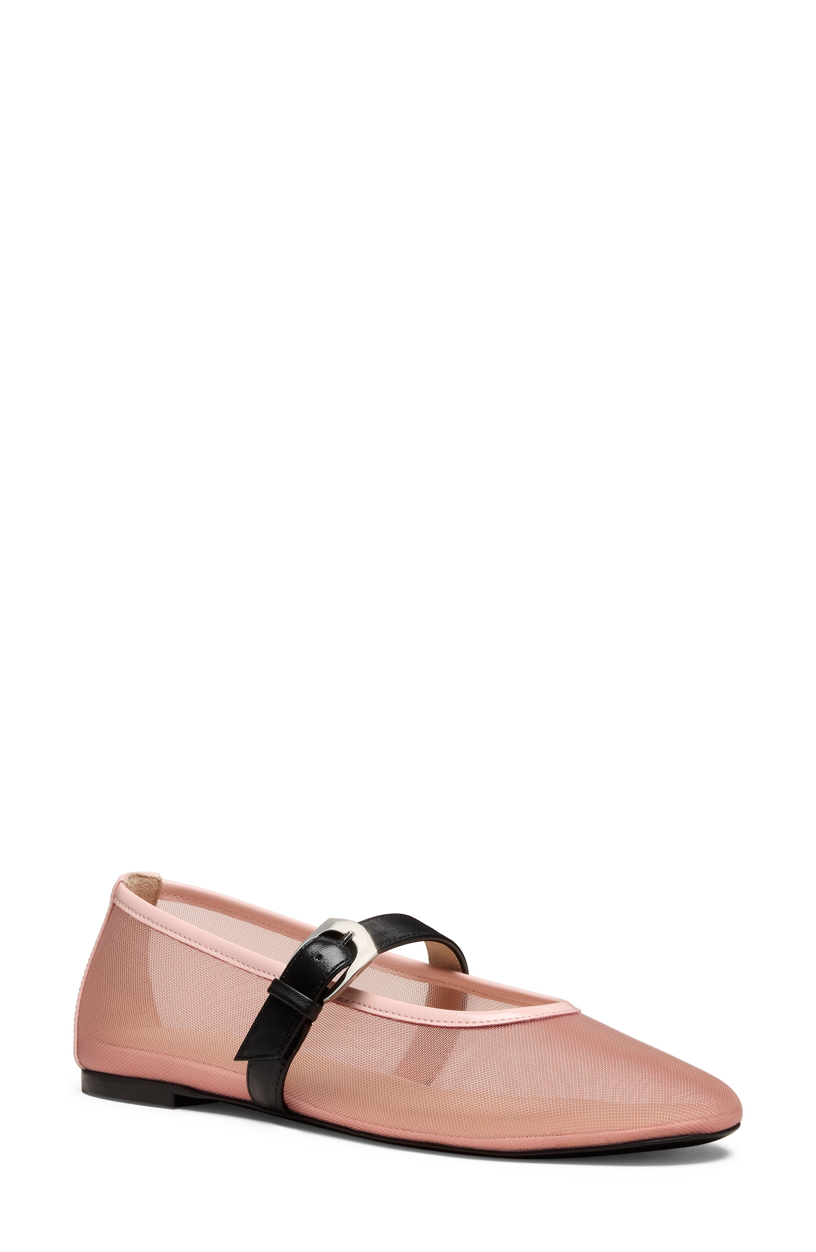 Stuart Weitzman Sai Bareitall Mary Jane, Main, color, Light Pink/Black