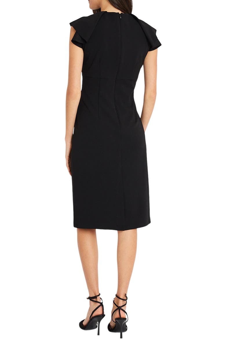 Maggy London Fold Seam Midi Dress, Alternate, color,