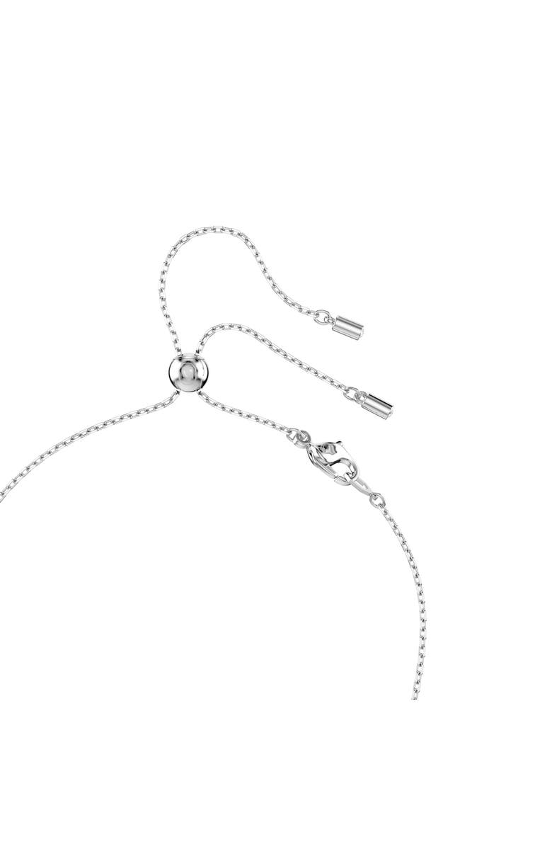 Swarovski Constella Crystal & Faux Pearl Y-Necklace, Alternate, color, White Gold