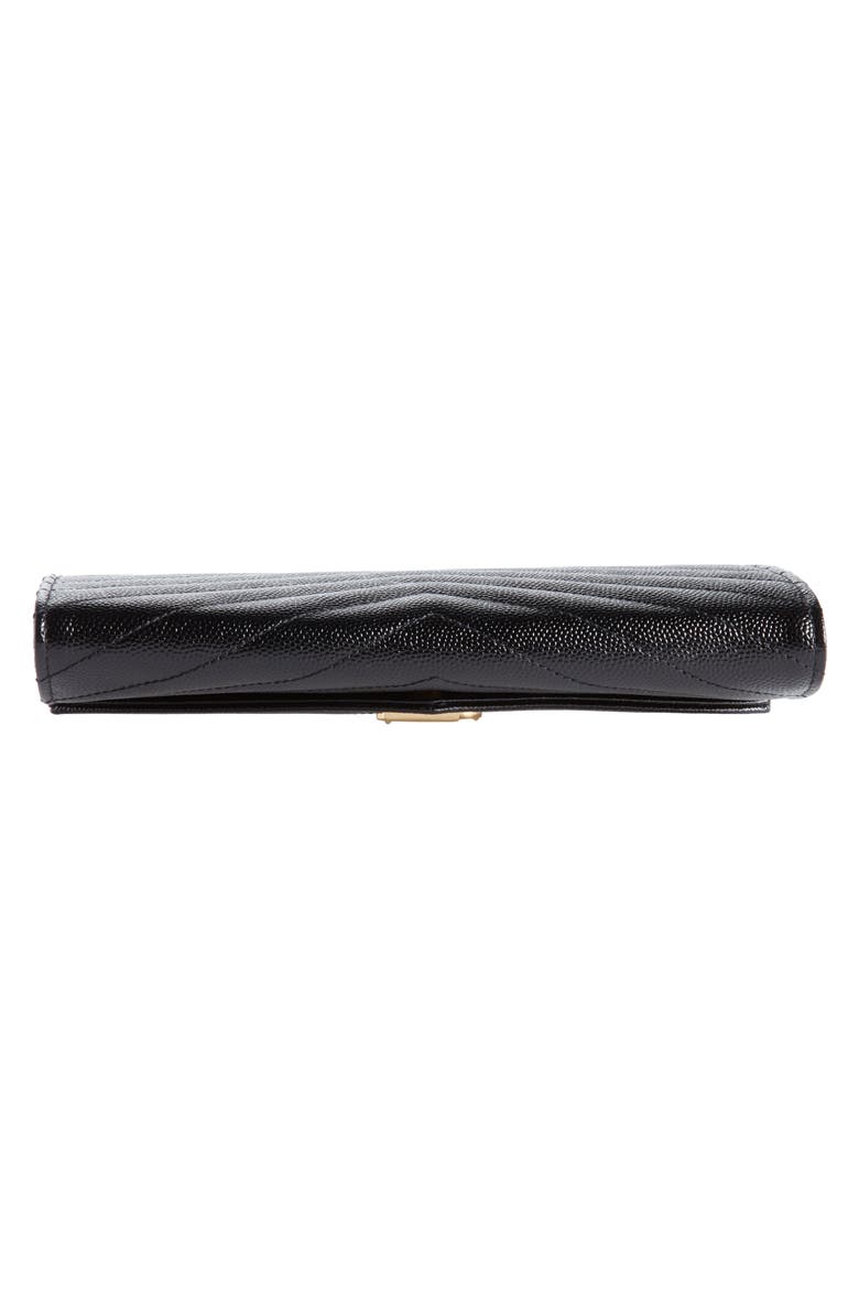 Monogramme Logo Leather Flap Wallet, Alternate, color, NERO
