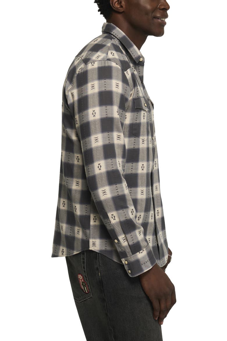 Mesa Plaid Long Sleeve Western Shirt, Alternate, color, GREY PLAID