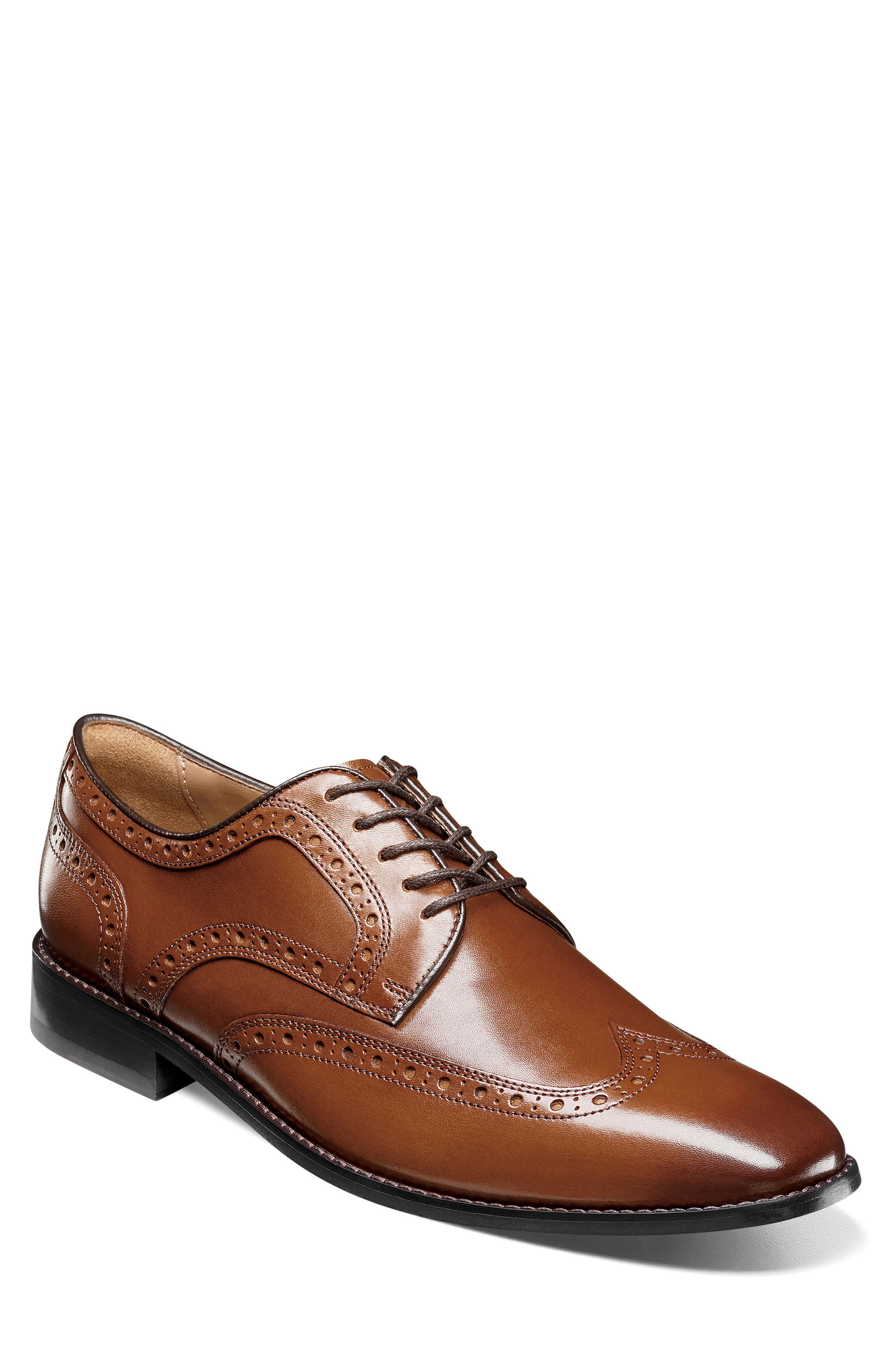 Florsheim Conetta Wingtip Derby, Main, color, Cognac