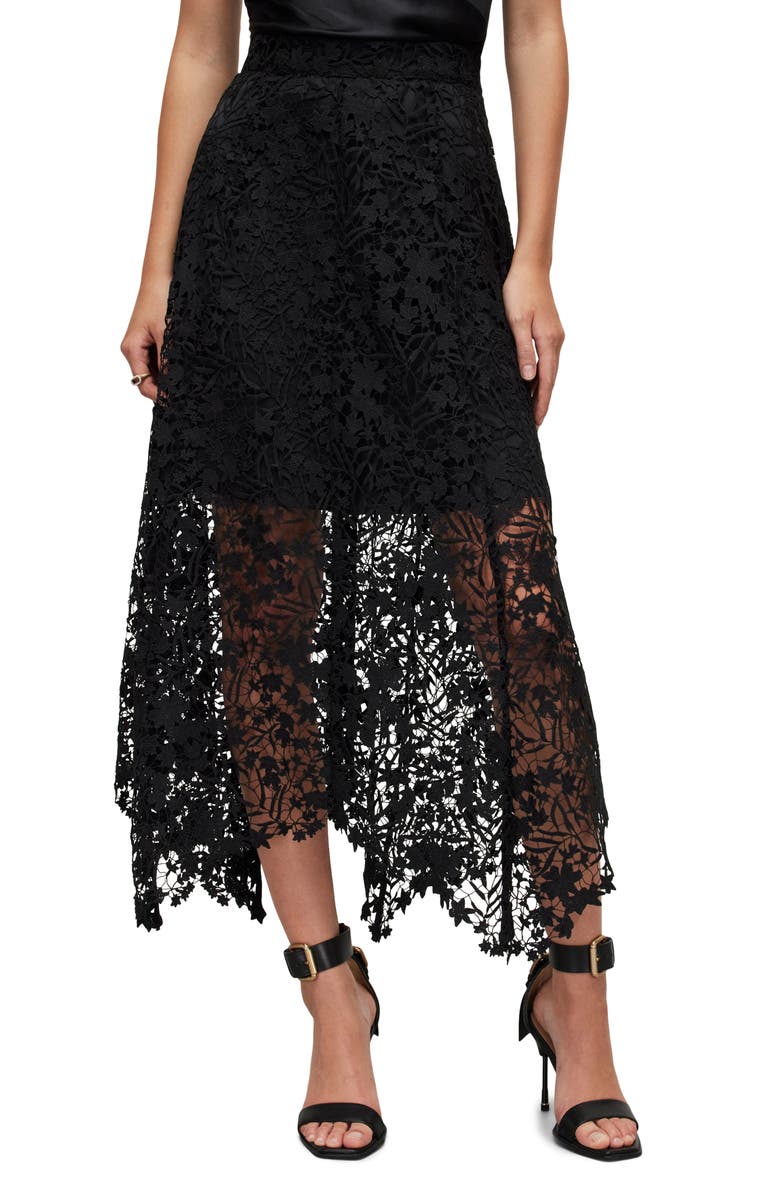 AllSaints Camila Lace Skirt, Main, color,