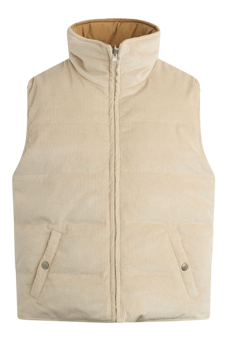 Reversible Corduroy Puffer Vest, Alternate, color, WINTER SAND